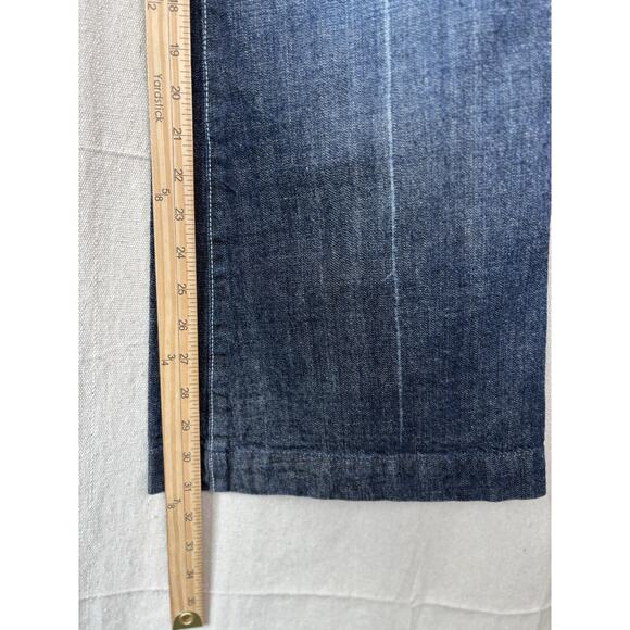 7 For All Mankind Western Cowgirl Flare Denim‎ Jeans Size 30 Dark Wash Cotton US - Picture 5 of 12